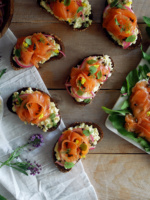 Deviled Egg Gravlax Tartines