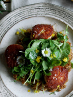 Sunflower Seed Risotto with Seared Scallops