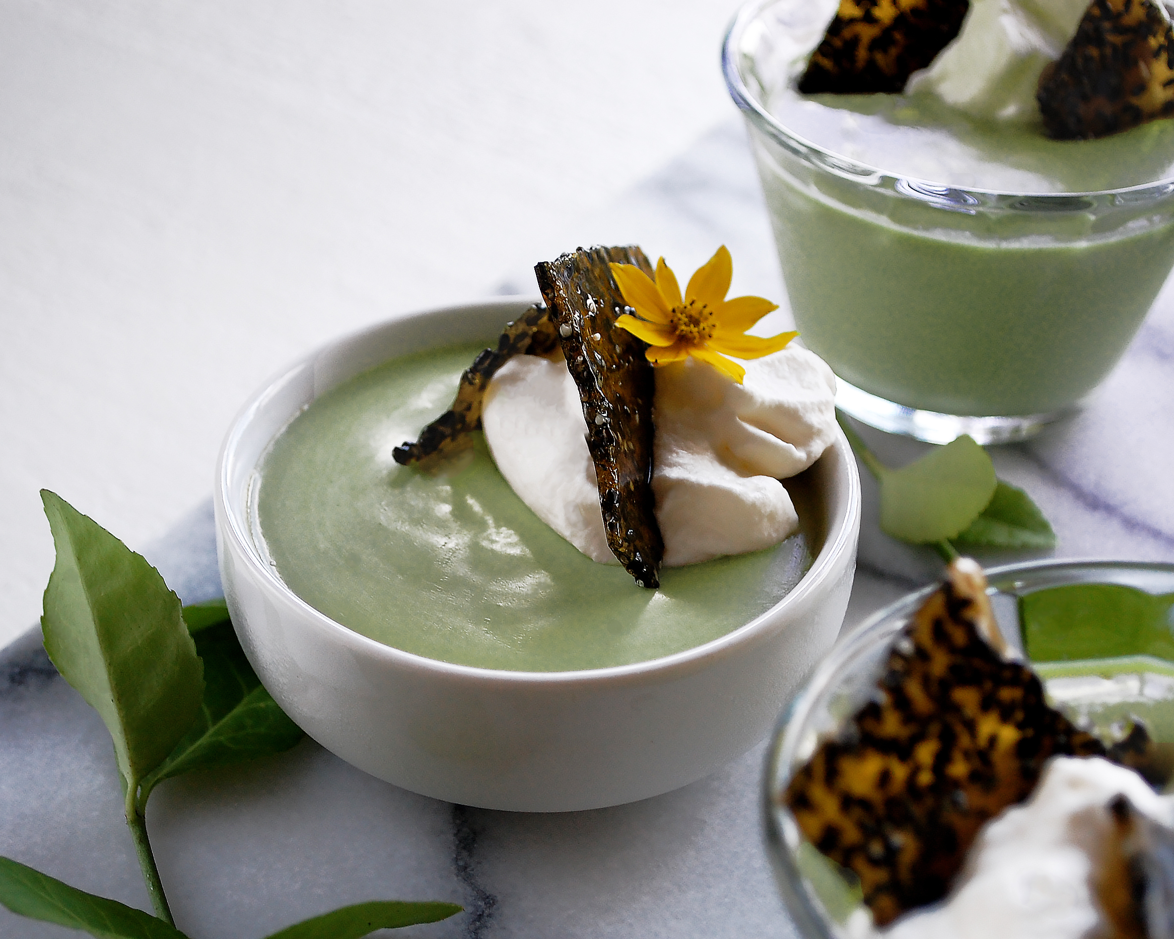 Ginger Matcha Custard