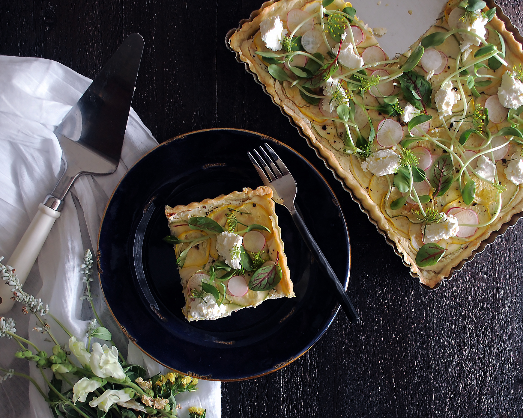 Summer Squash Tart with Ricotta