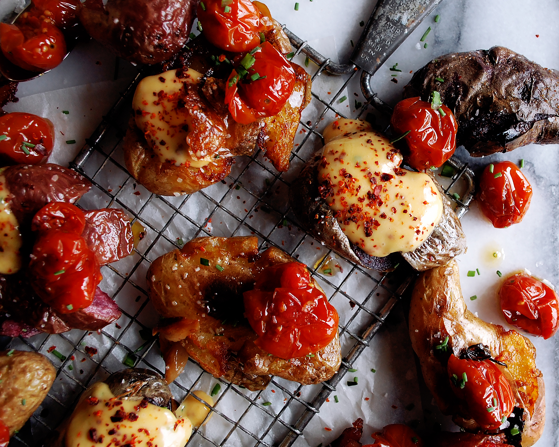 Smoked Smashed Potatoes