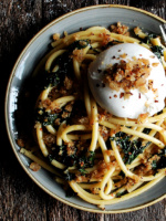 Bucatini Pasta with Burrata