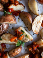 Roasted Potatoes with Sweet Pepper Mostarda