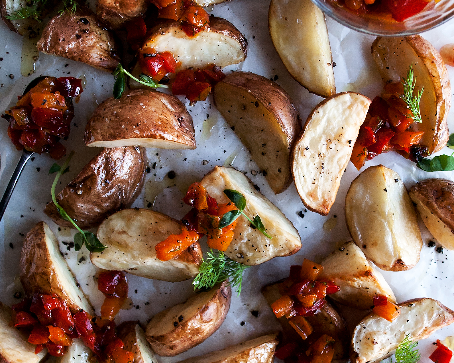 Roasted Potatoes with Sweet Pepper Mostarda