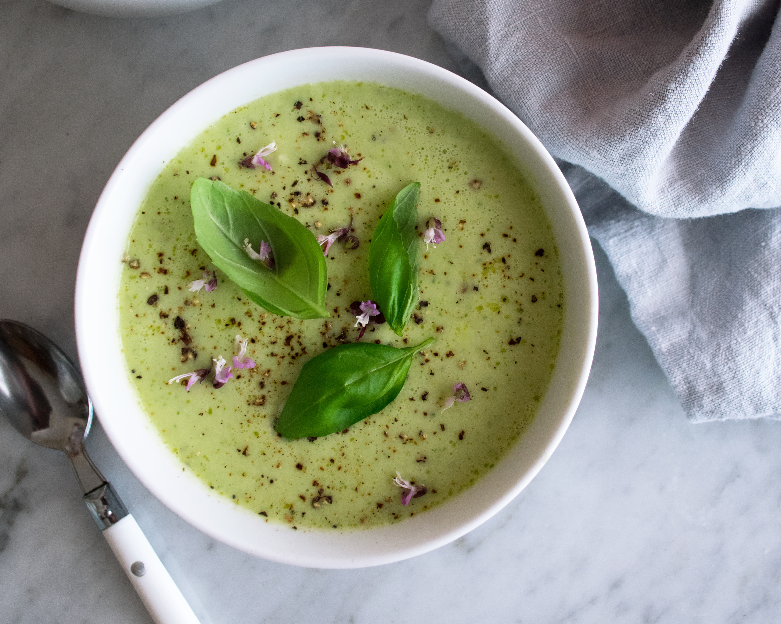 Honeydew Basil Gazpacho