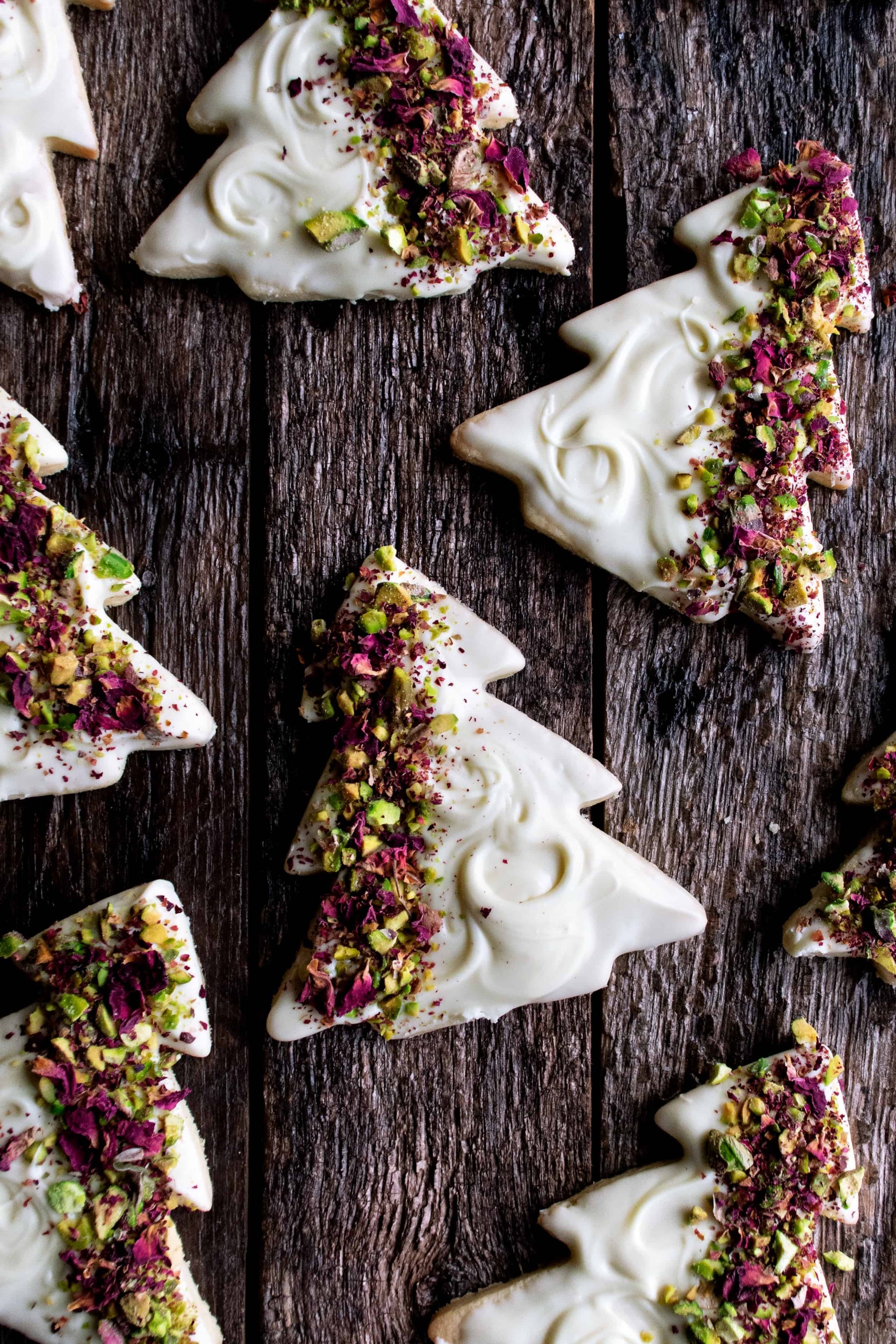 Pistachio Rose Sugar Cookies