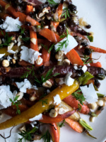 Roasted Carrots with Scallion Vinaigrette