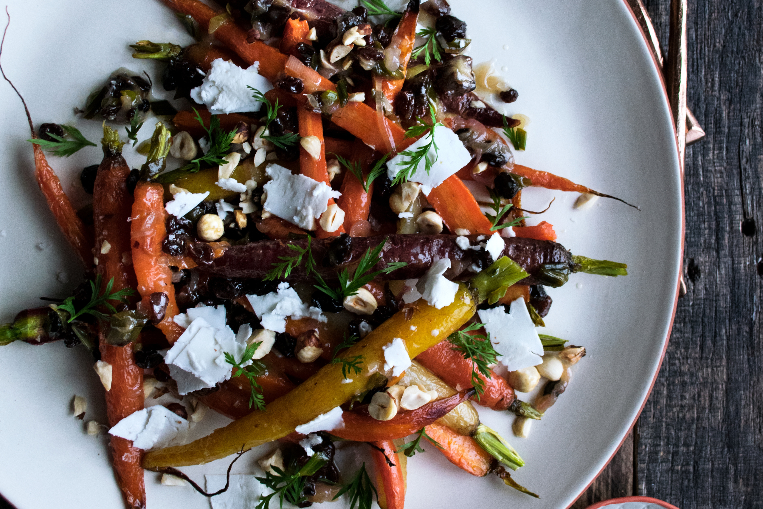 Roasted Carrots with Scallion Vinaigrette