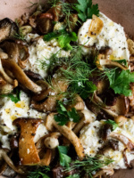 Brown Butter Farro with Mushrooms