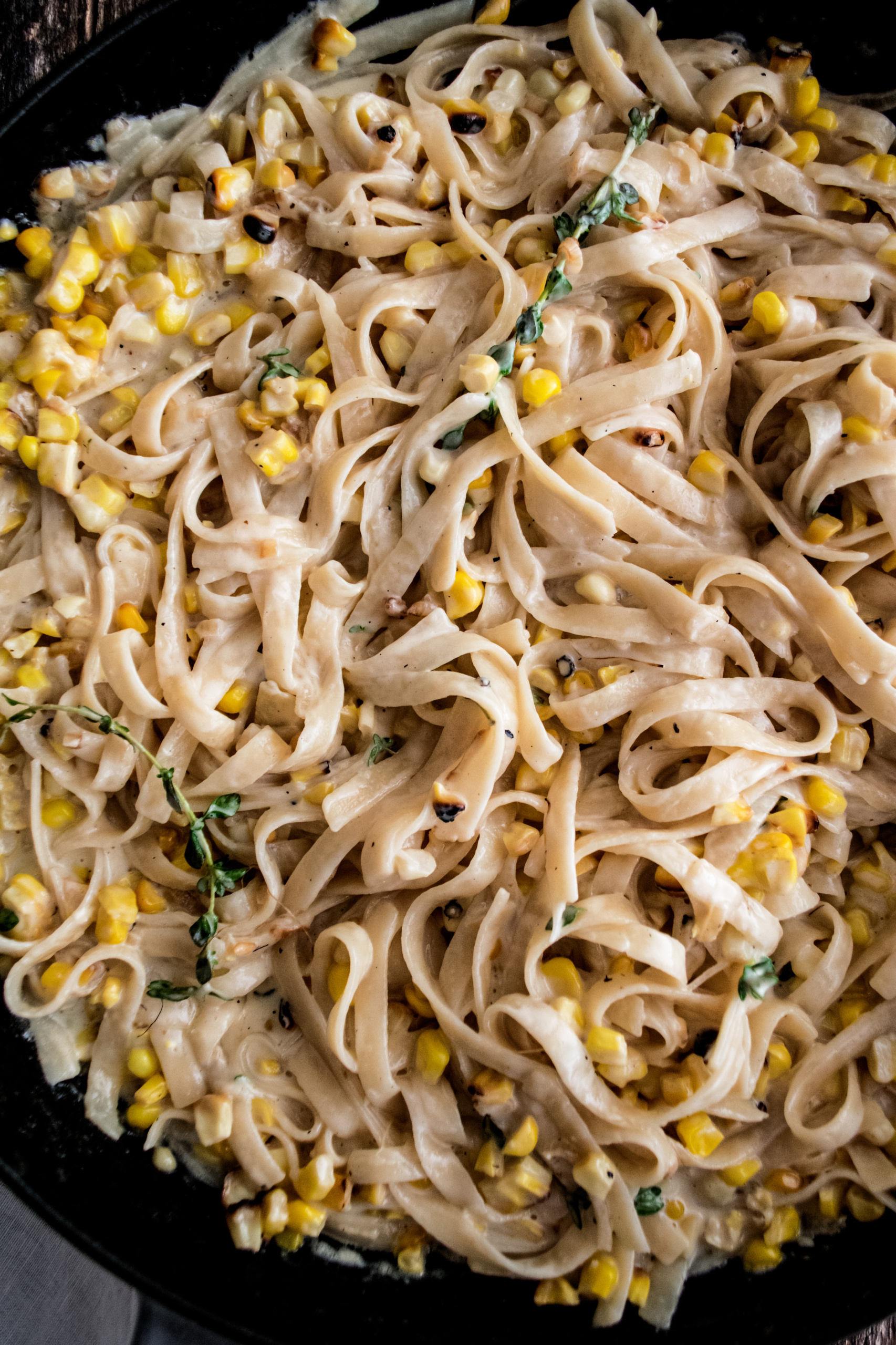 Creamy Corn Fettuccine