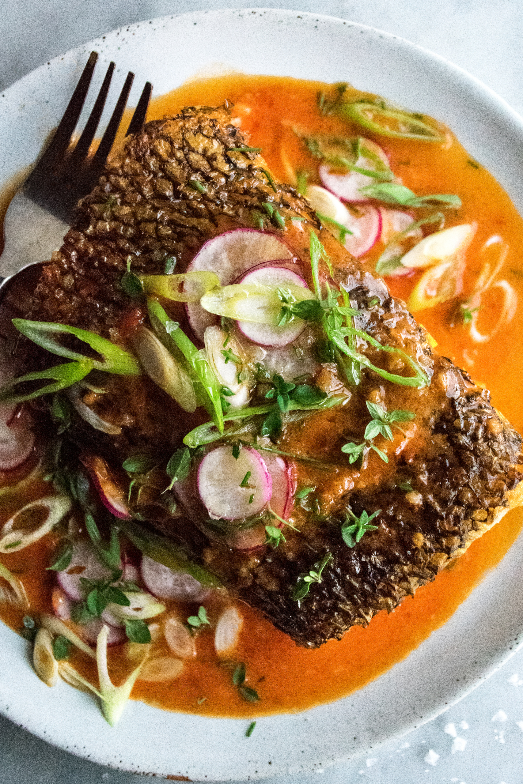 Crispy-Skinned Sea Bass