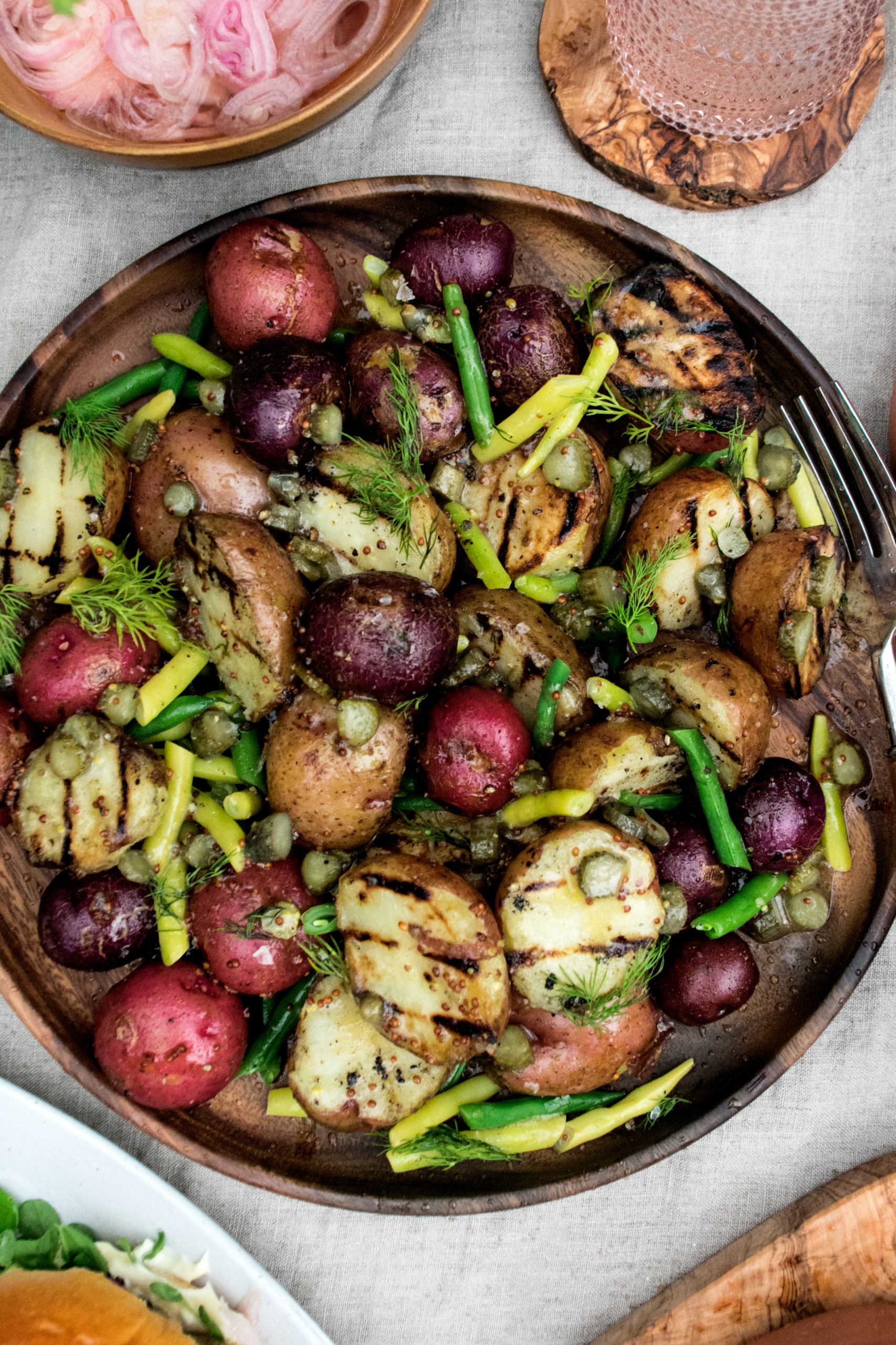 Grilled Potatoes & Beans