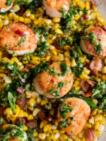 Scallops with Sautéed Corn