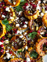 Pomegranate Glazed Delicata Squash