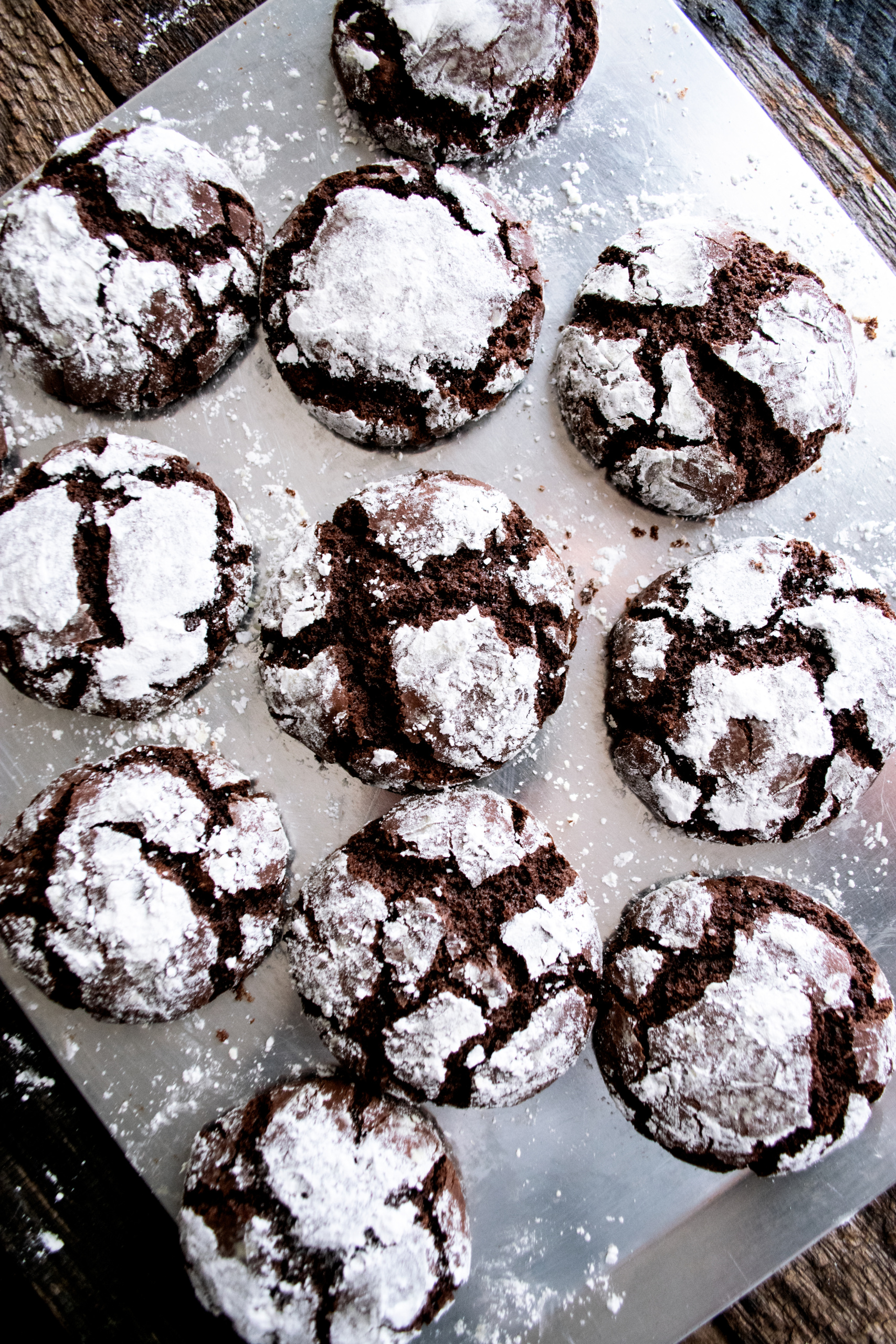 Chocolate Fudge Crinkle Cookies
