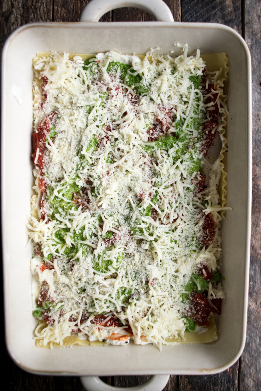 Christmas Burrata & Pesto Lasagna