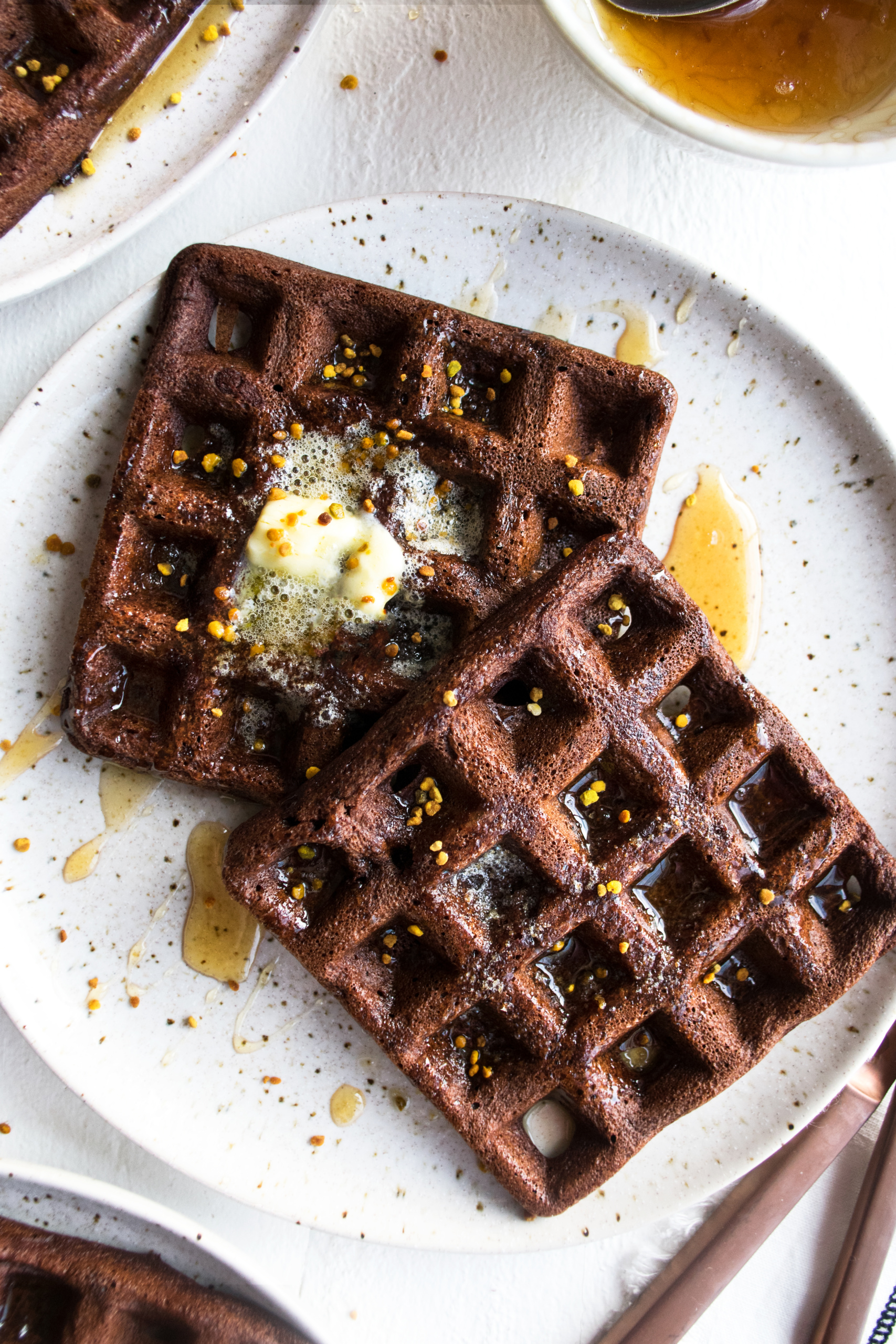 Gluten Free Dark Chocolate Waffles