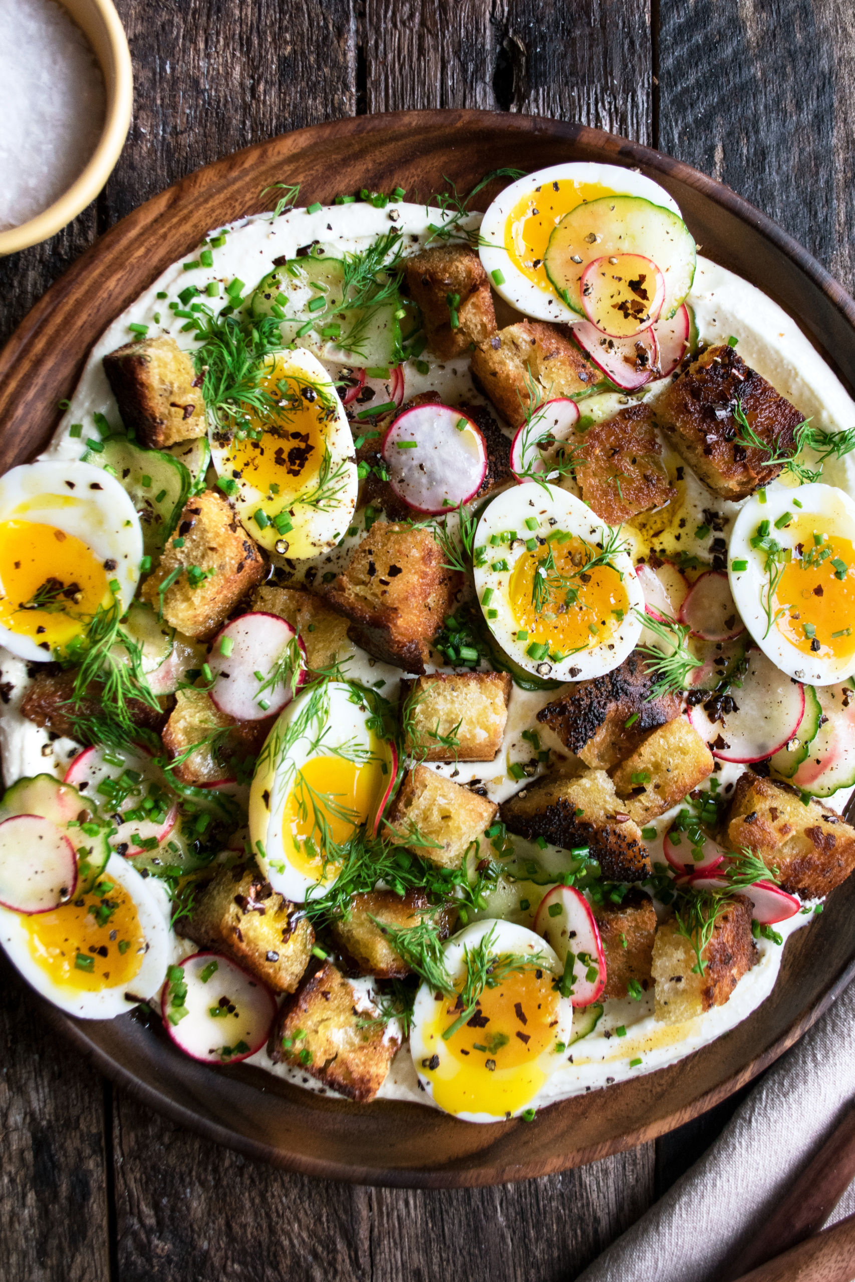 Jammy Eggs with Croutons