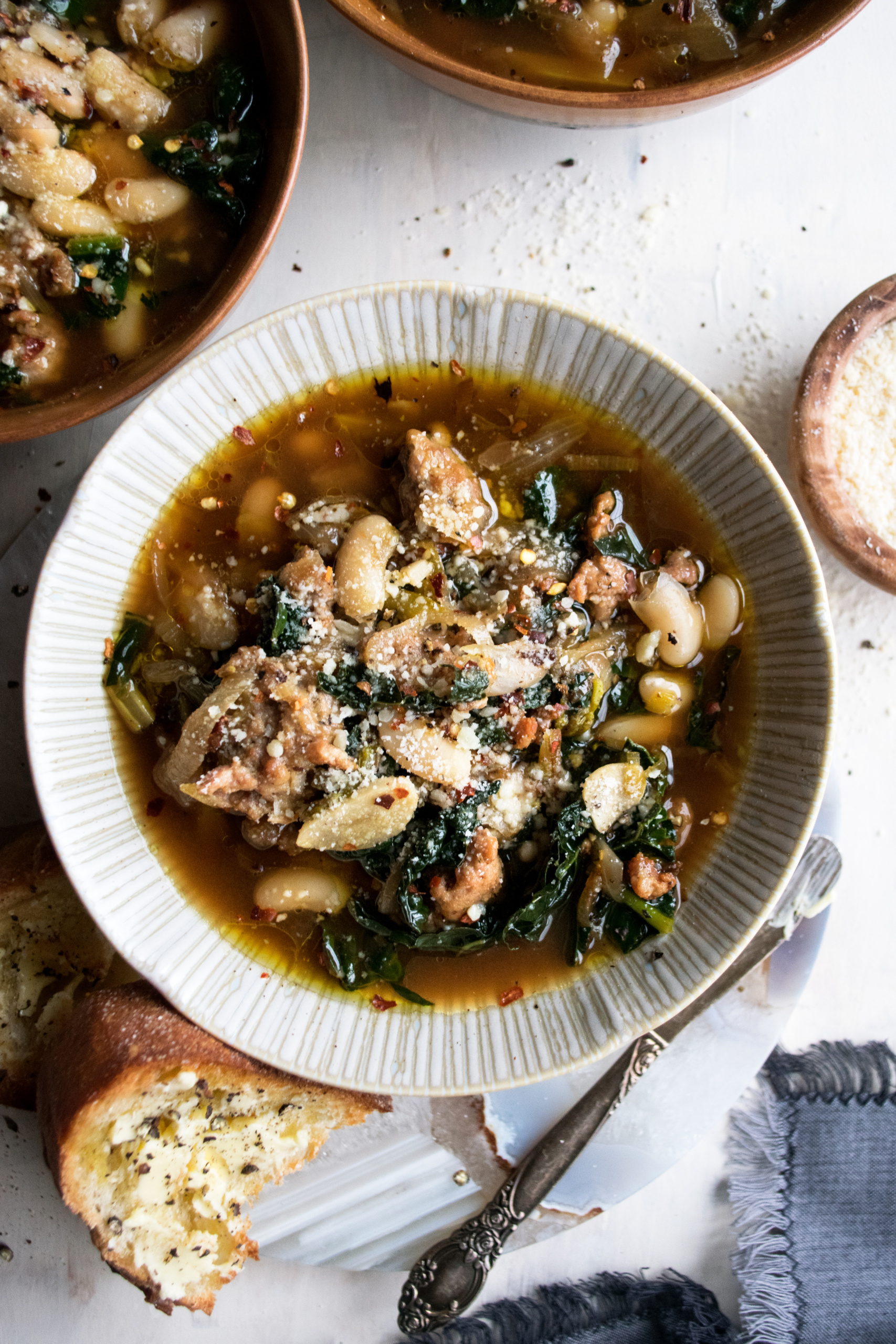 Kale & Sausage White Bean Soup