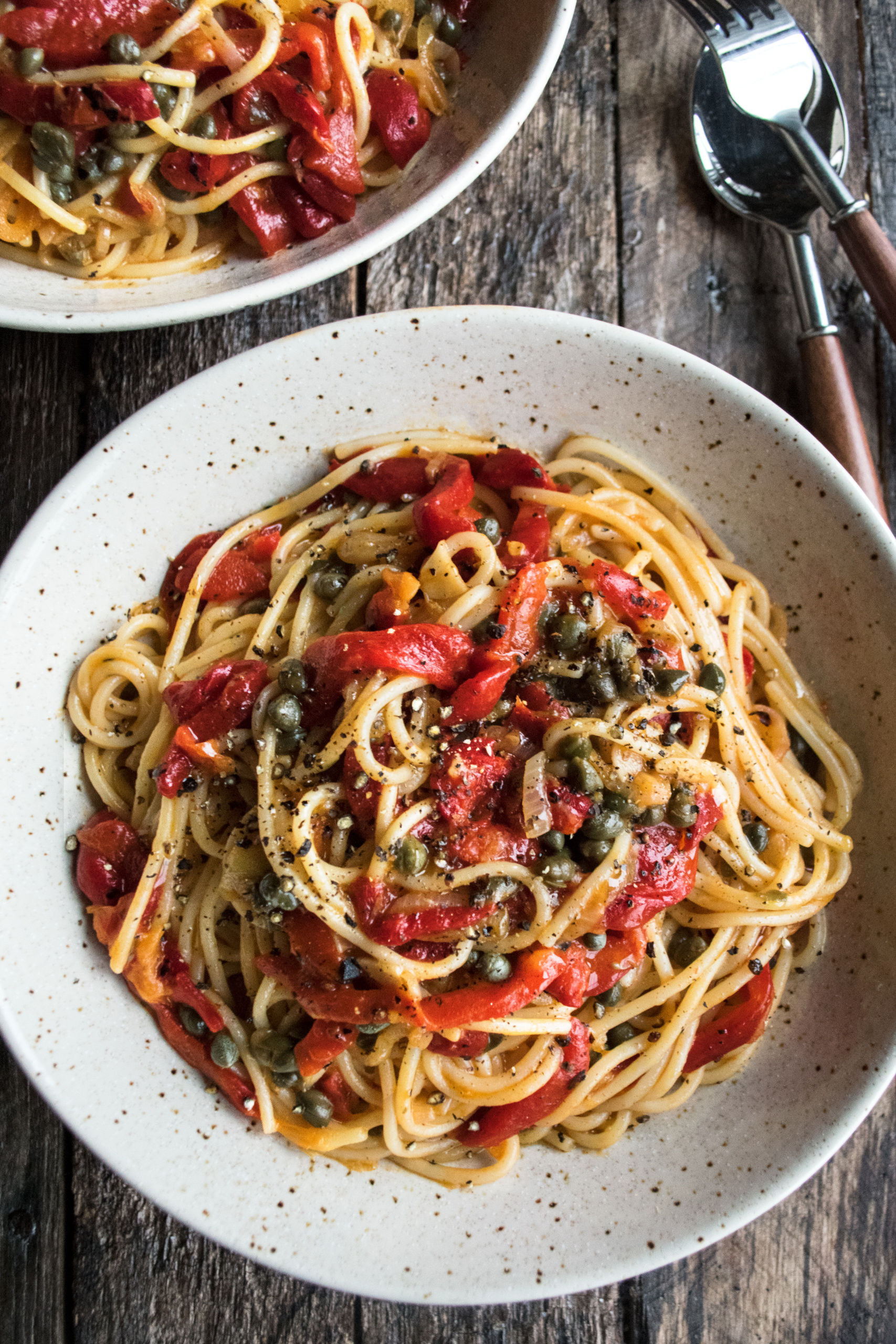 Roasted Red Pepper Pantry Pasta