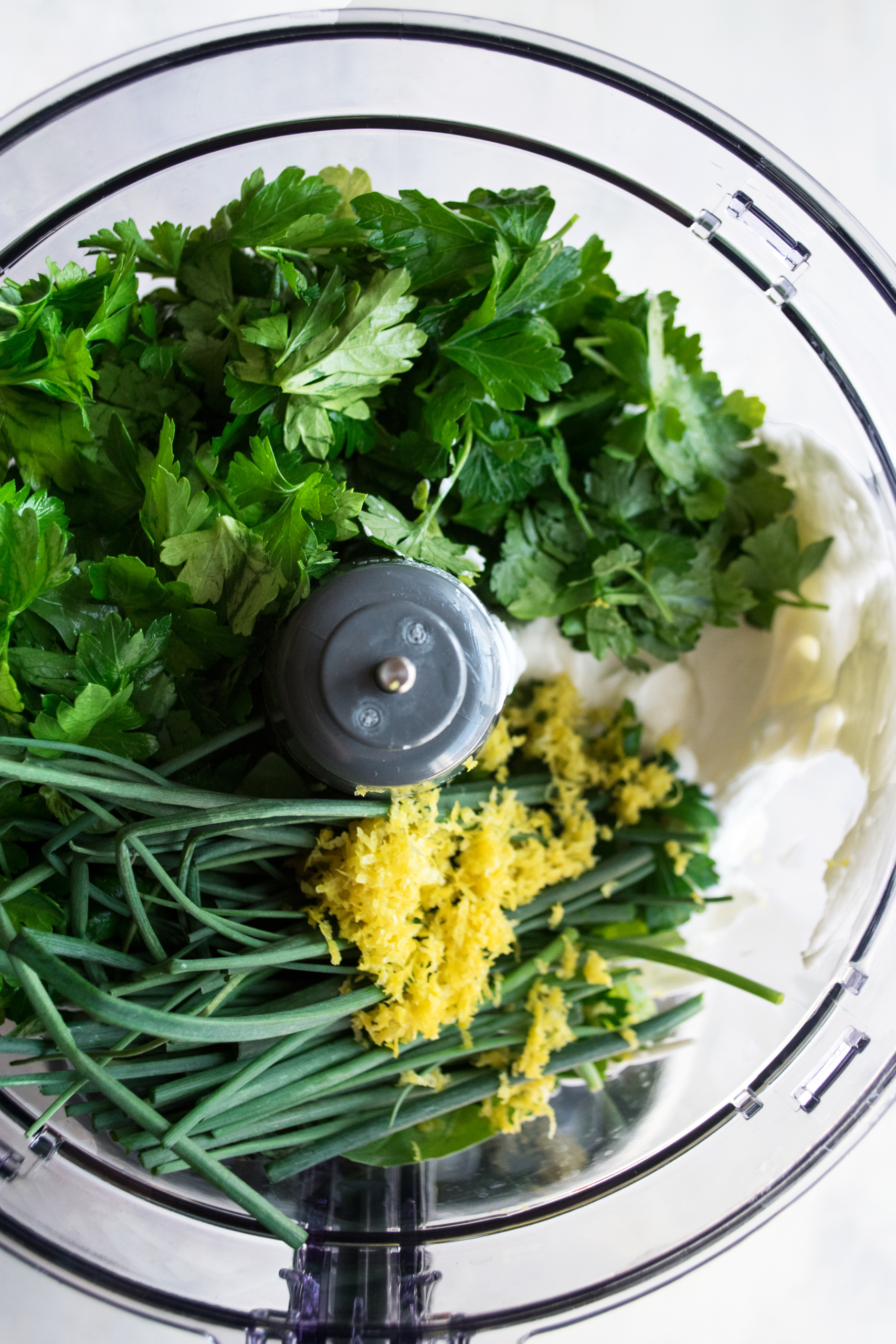 herb yogurt sauce in the works