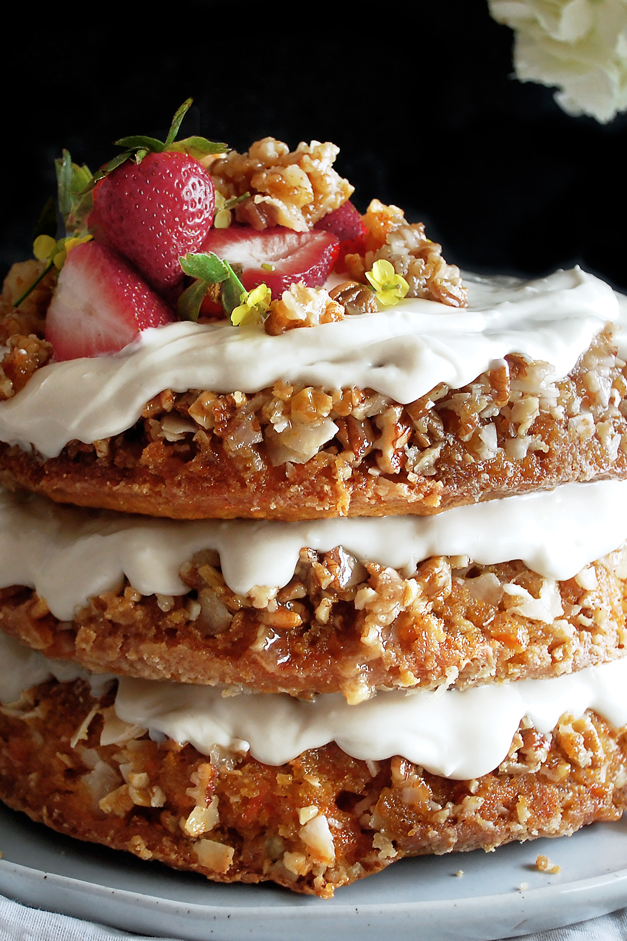 Coconut Praline Carrot Cake
