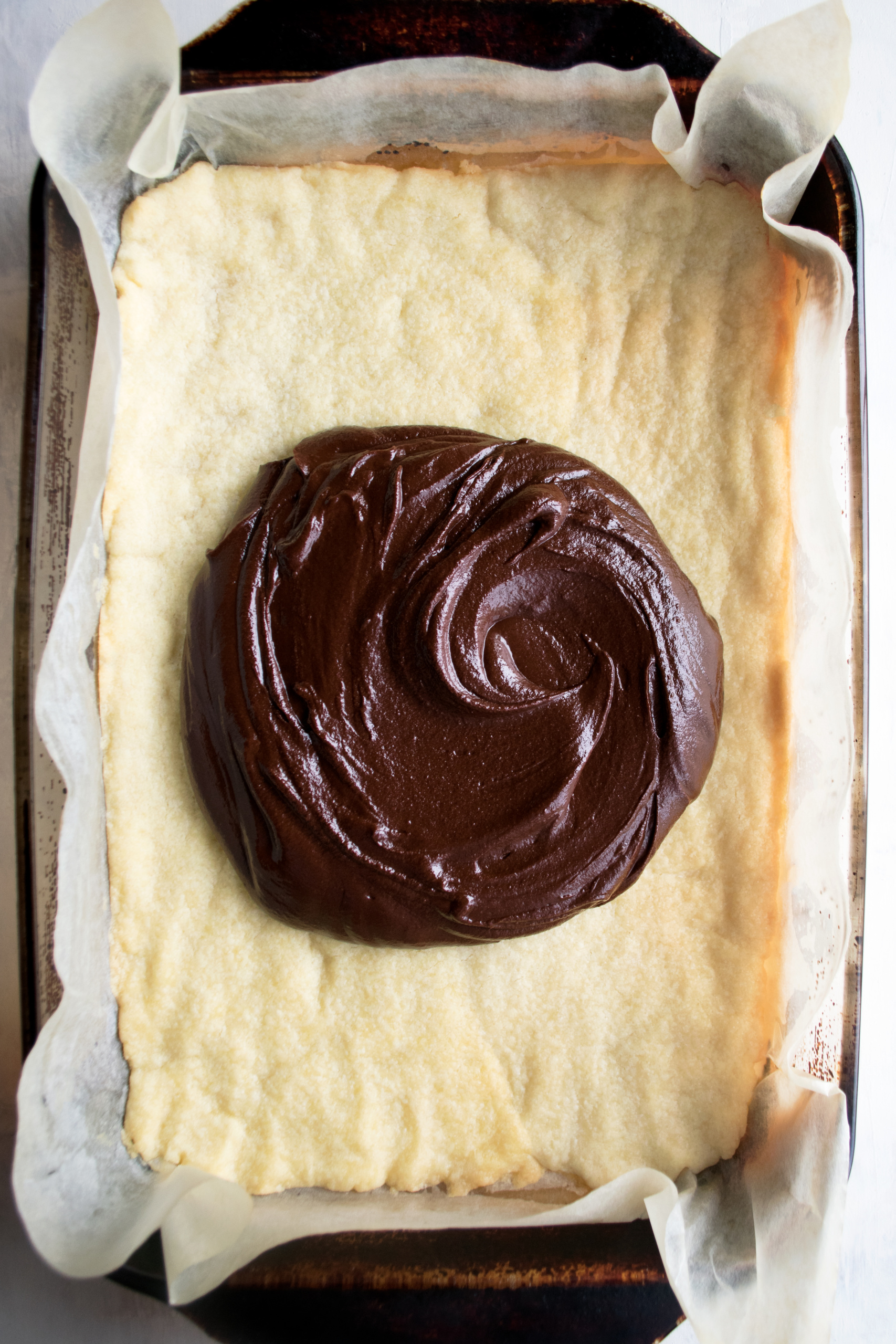 shortbread plus melted milk chocolate