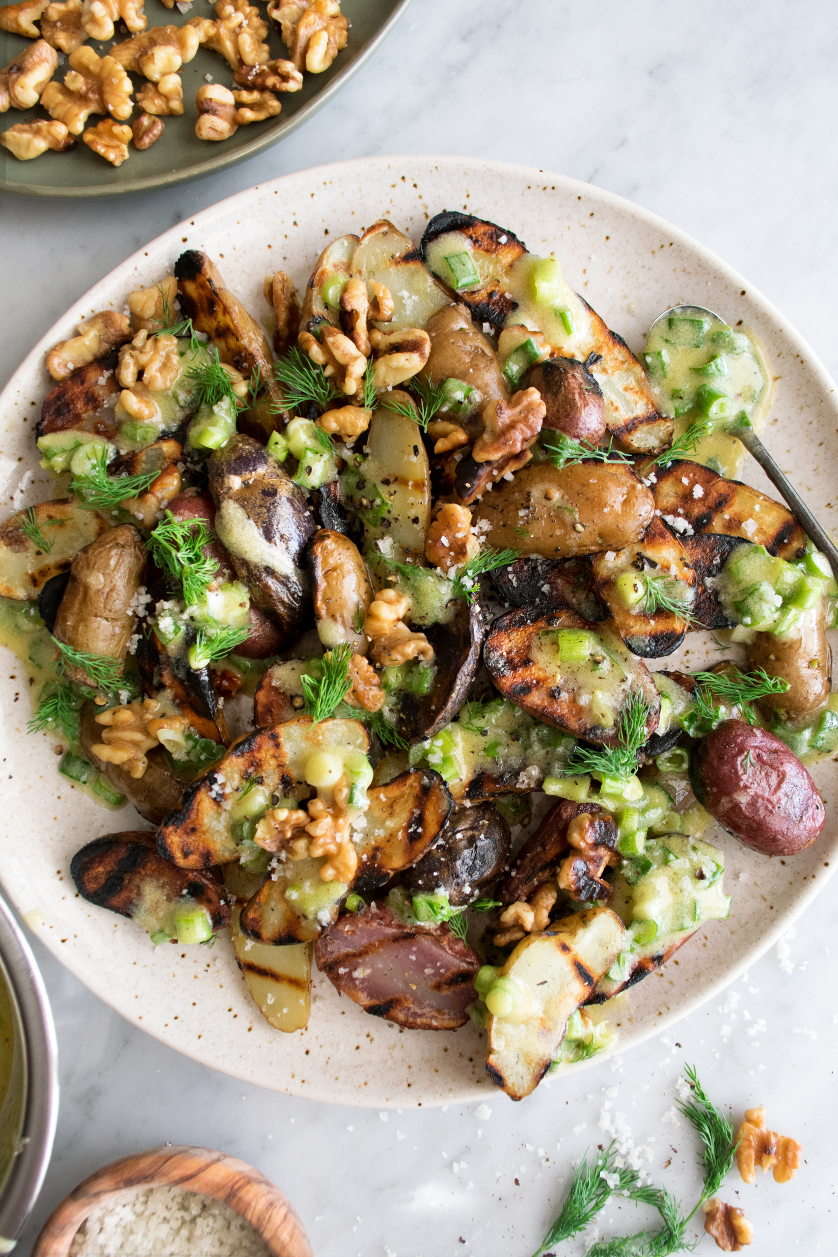 Grilled Potatoes with Scallion Vinaigrette