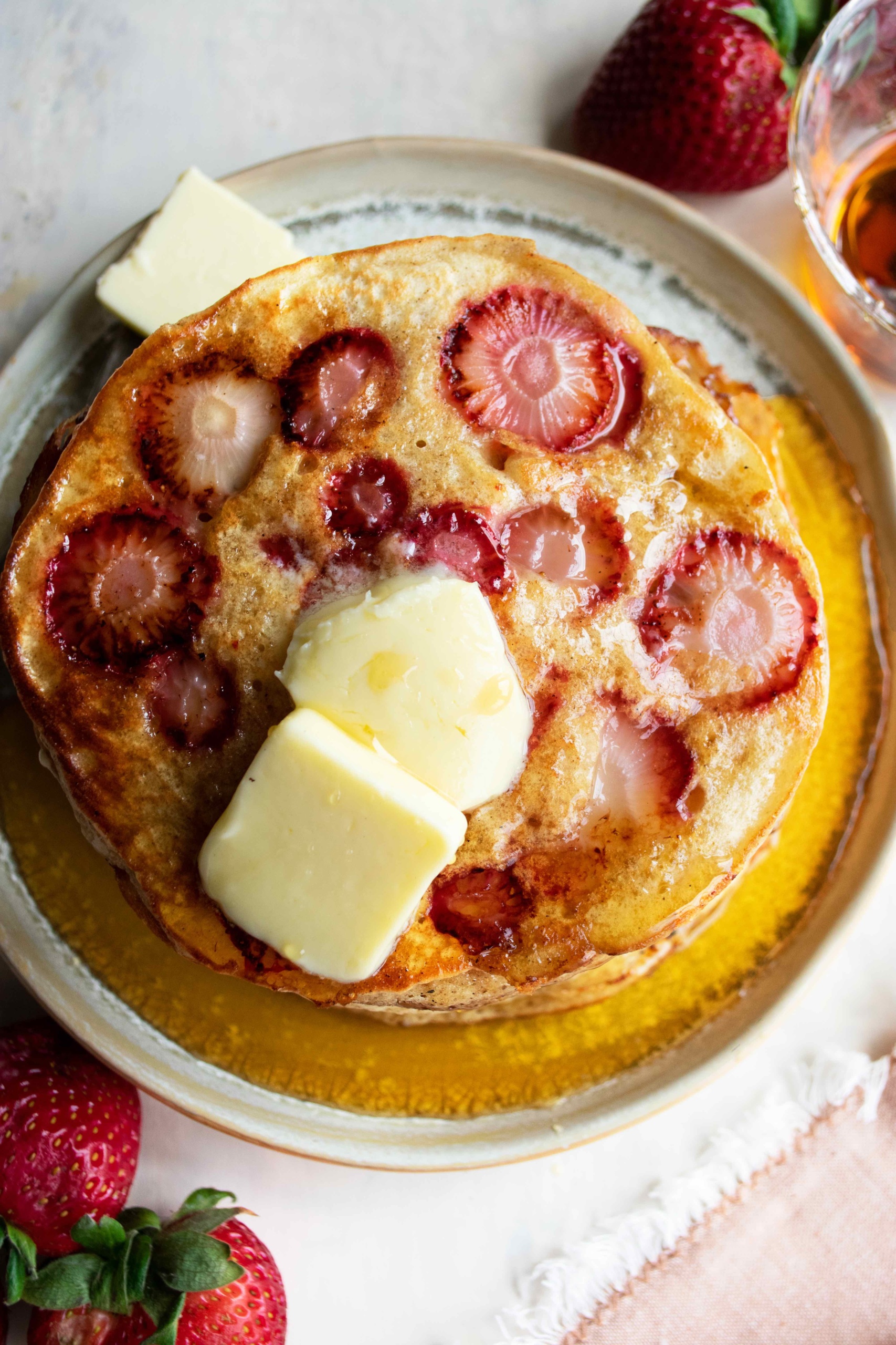 Strawberry Vanilla Bean Pancakes