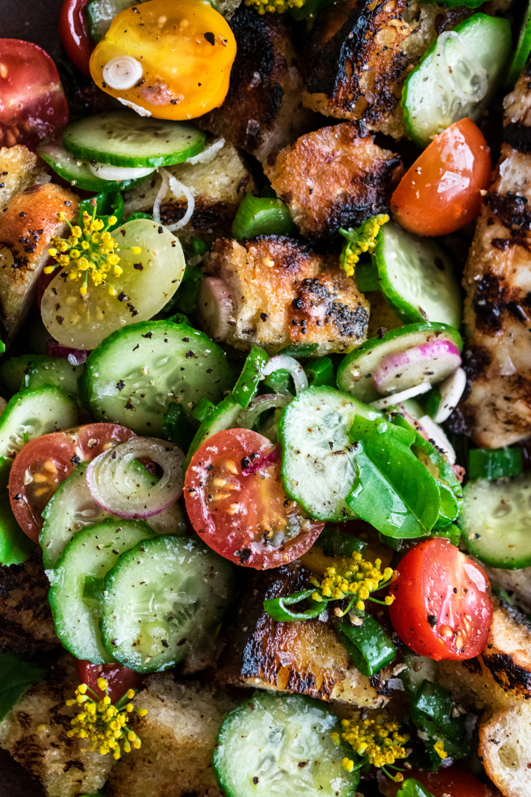 Grilled Chicken with Garden Panzanella