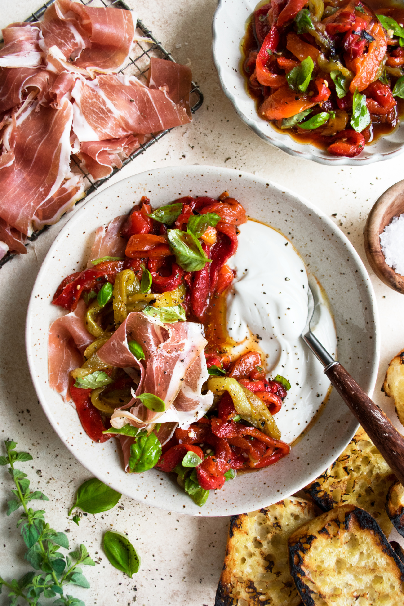 Marinated Peppers & Prosciutto