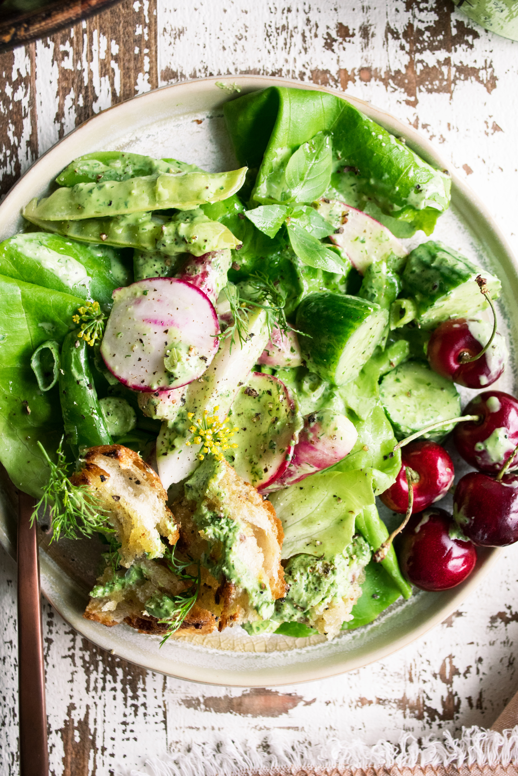 Summer Garden Green Goddess Salad