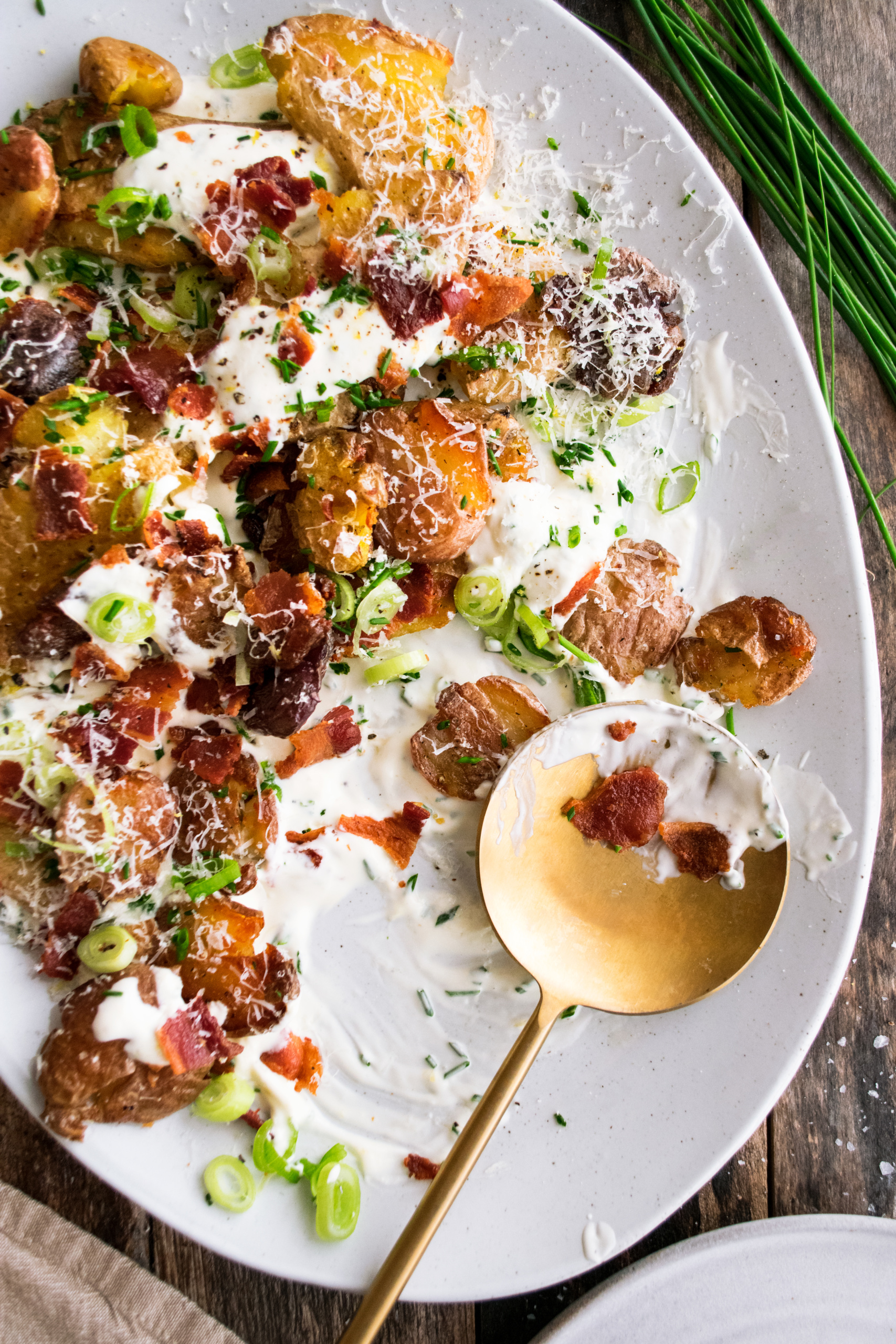 Loaded Smashed Potatoes