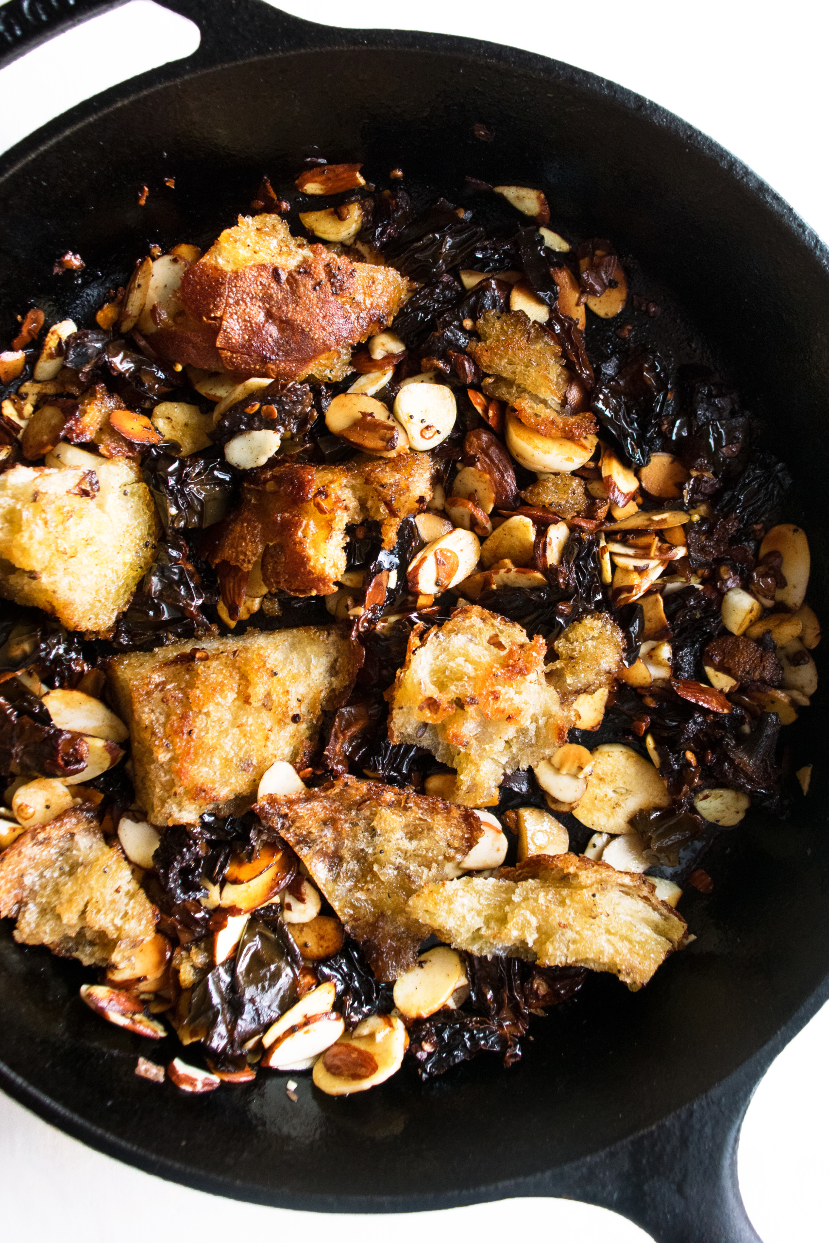 romesco ingredients in skillet