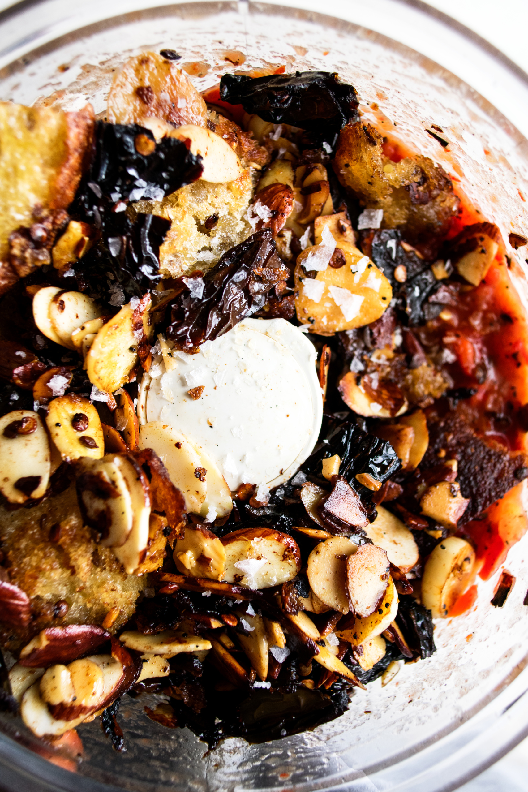 romesco ingredients in food processor