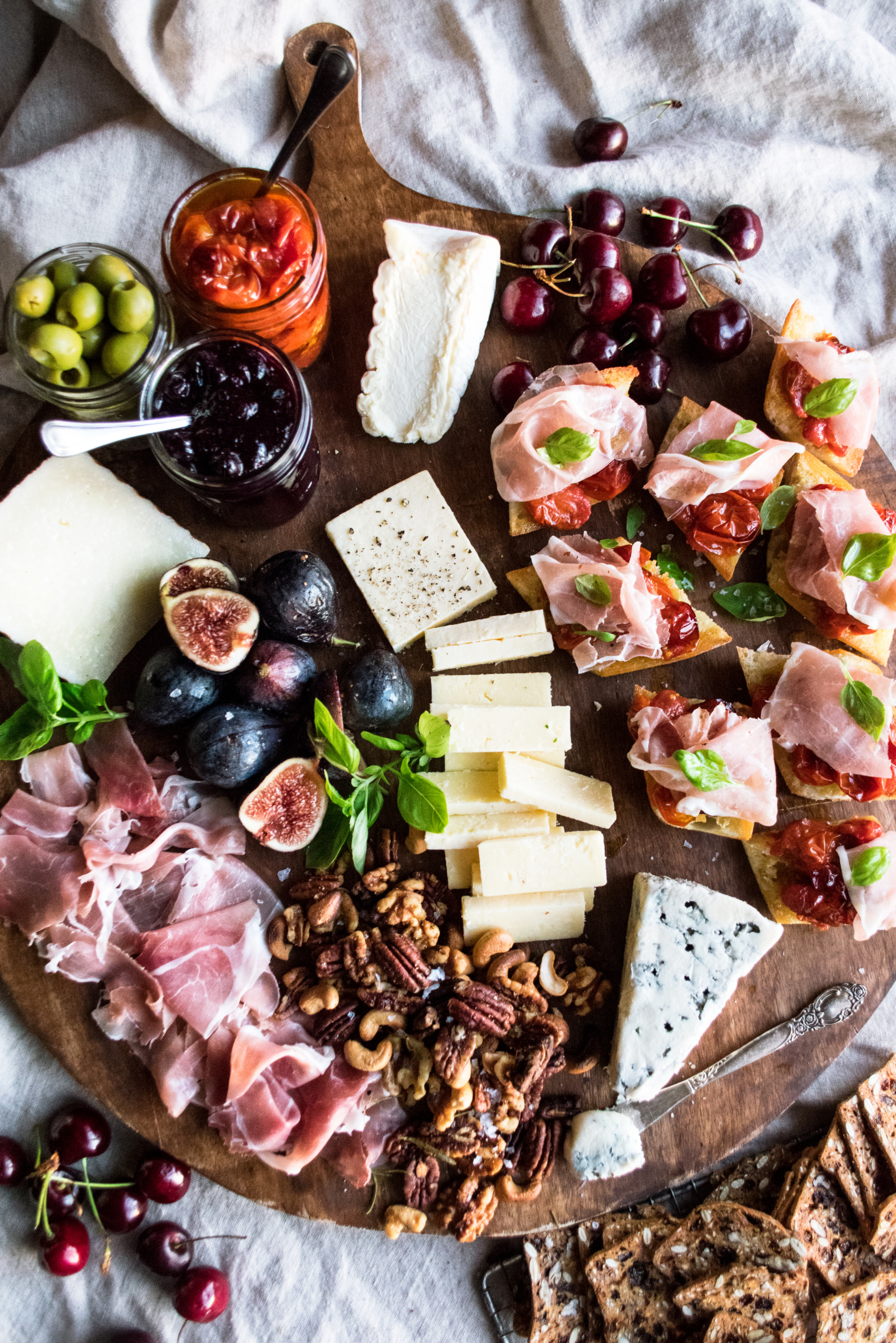 Summer Cheese & Charcuterie Picnic Board