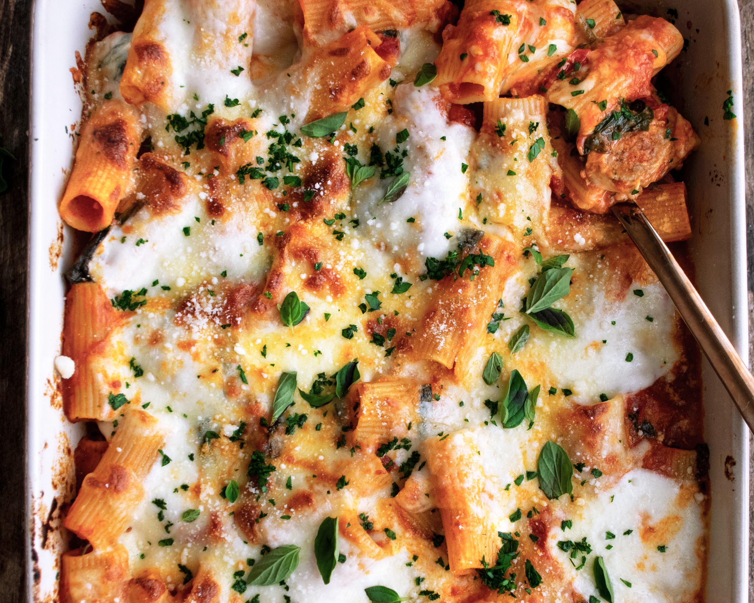Cheesy Baked Rigatoni