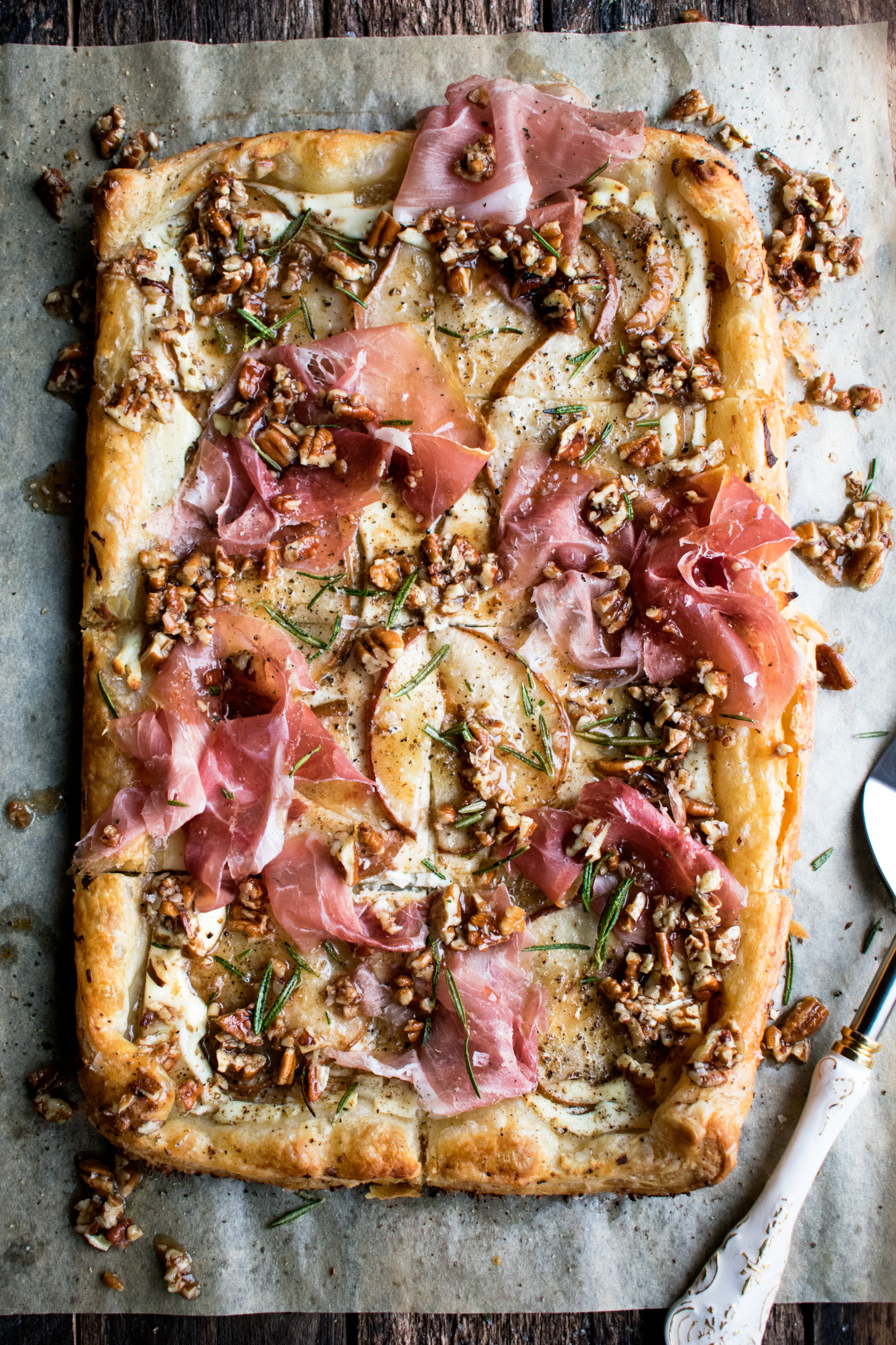 Pear & Prosciutto Ricotta Tart