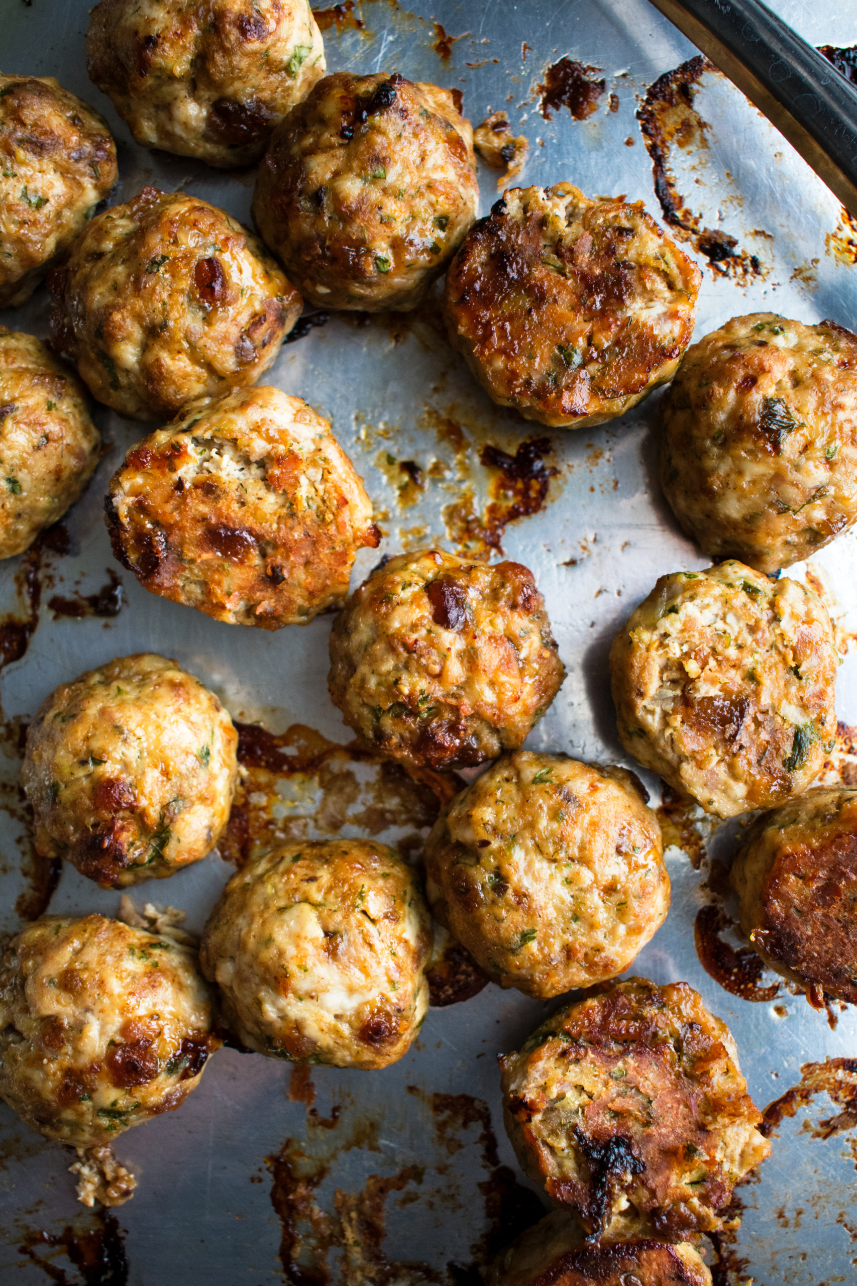 Harissa Baked Chicken Meatballs