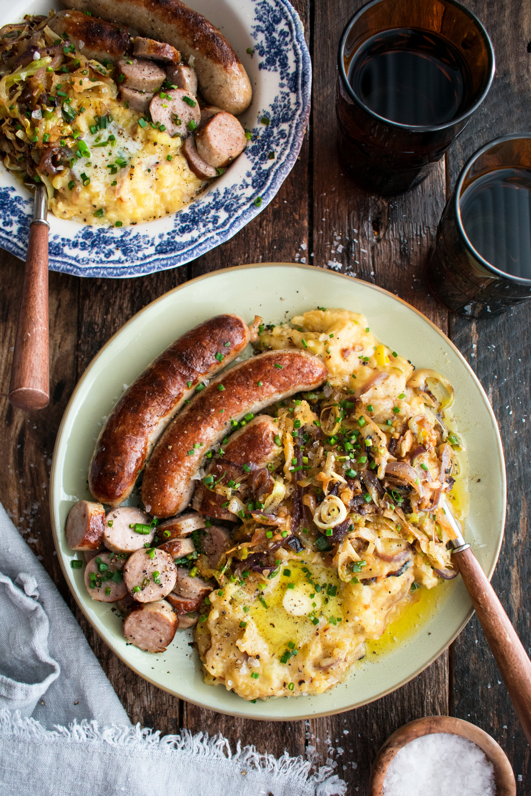 Irish Bangers and Colcannon Mash