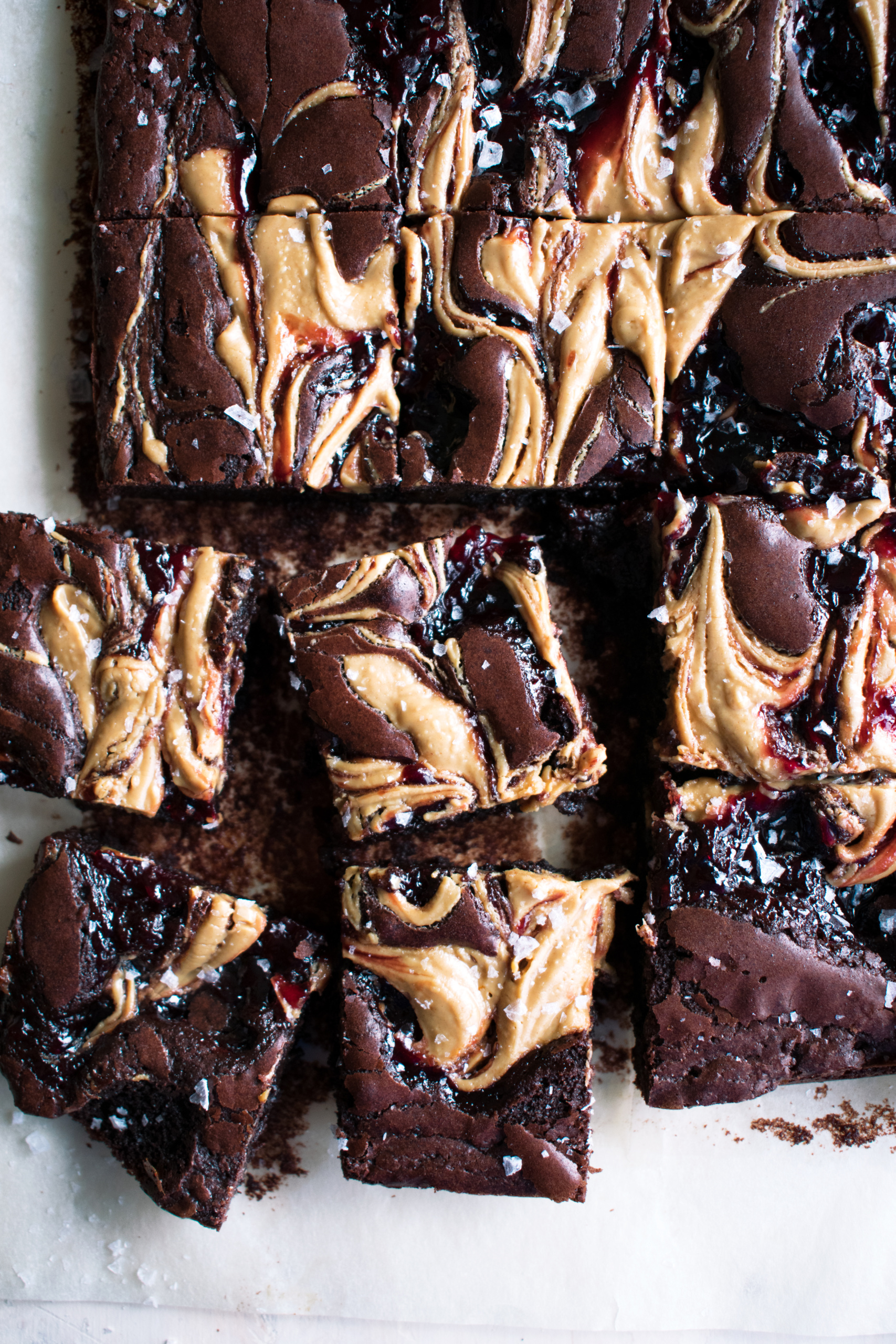 Peanut Butter and Jelly Brownies