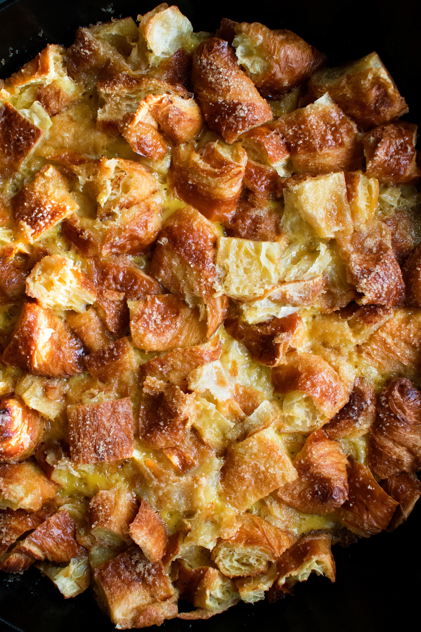 Skillet Croissant Bread Pudding