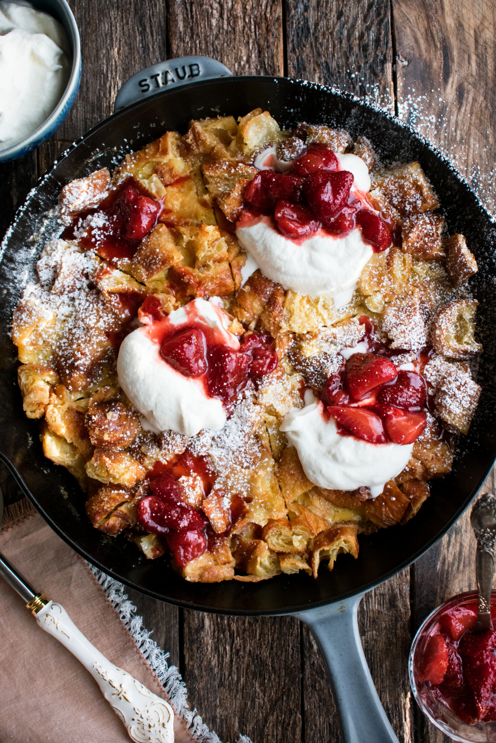 Skillet Croissant Bread Pudding