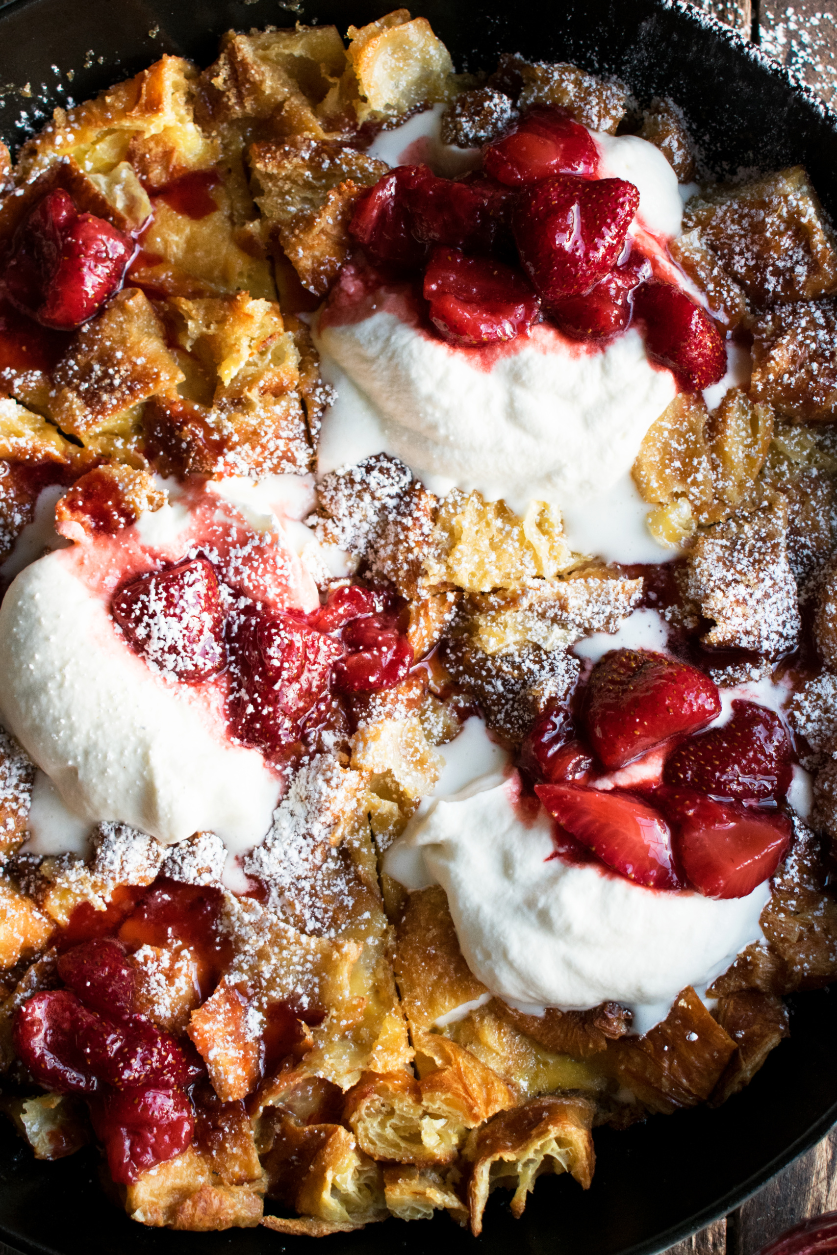 Skillet Croissant Bread Pudding