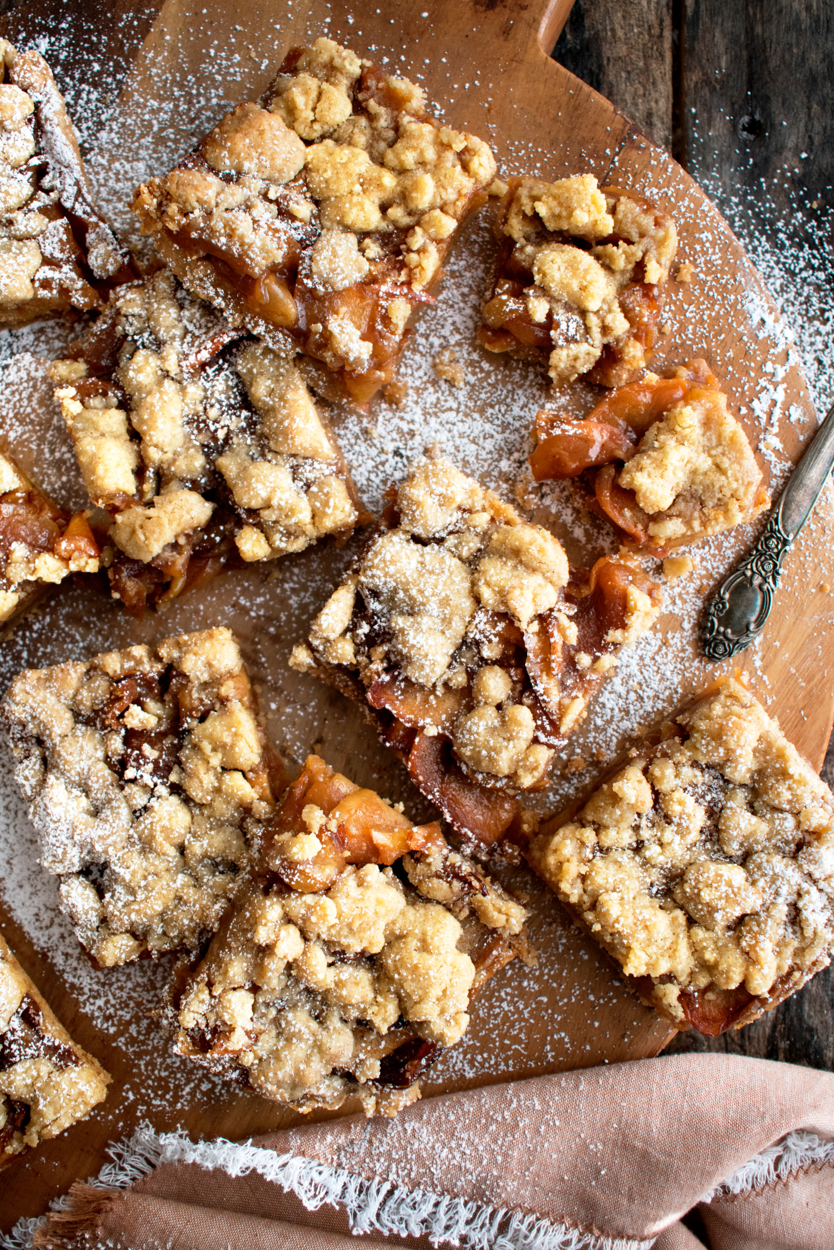 Caramelized Cinnamon Apple Crumb Bars