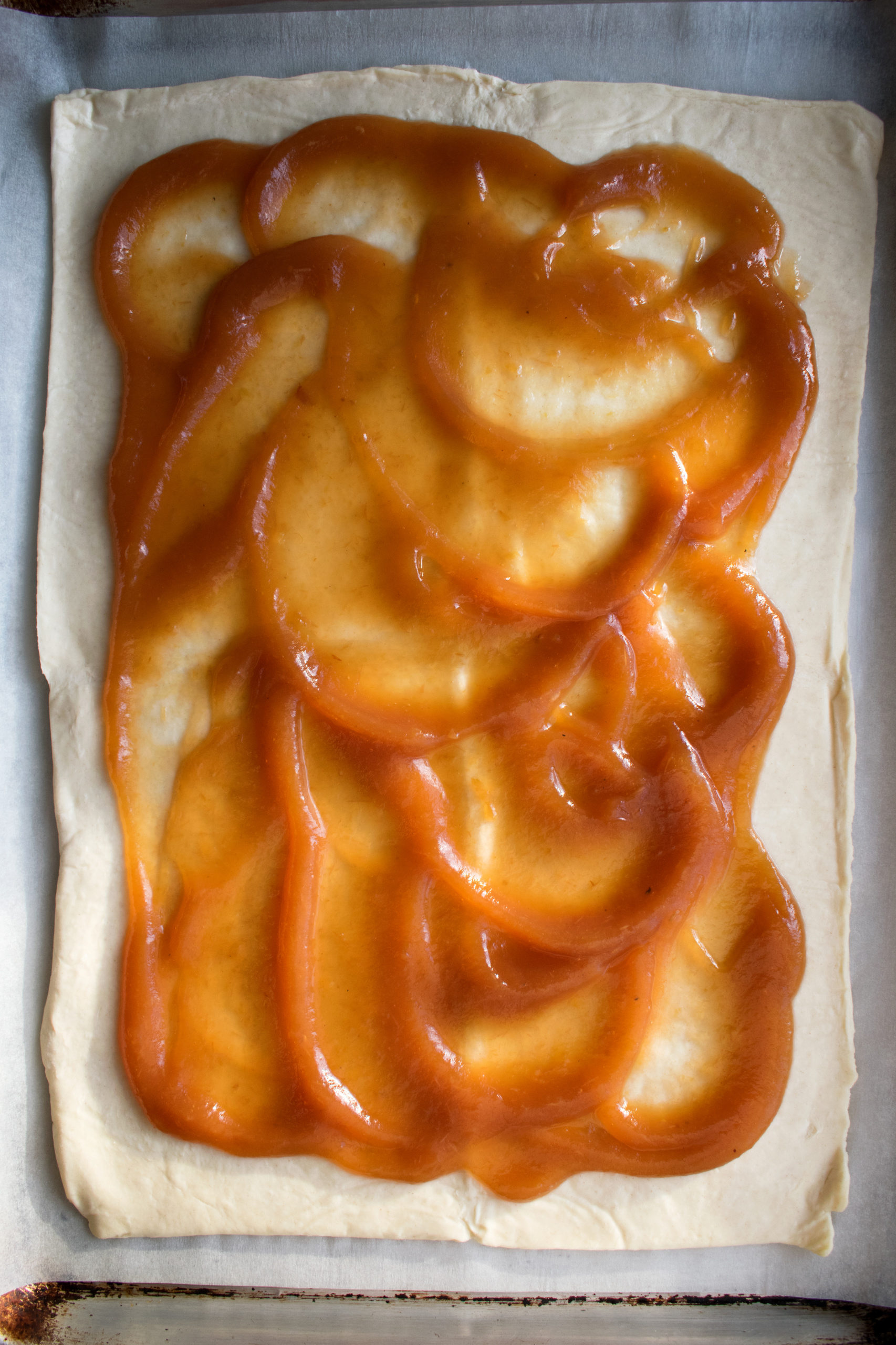 Apple Butter and Melted Brie Tart