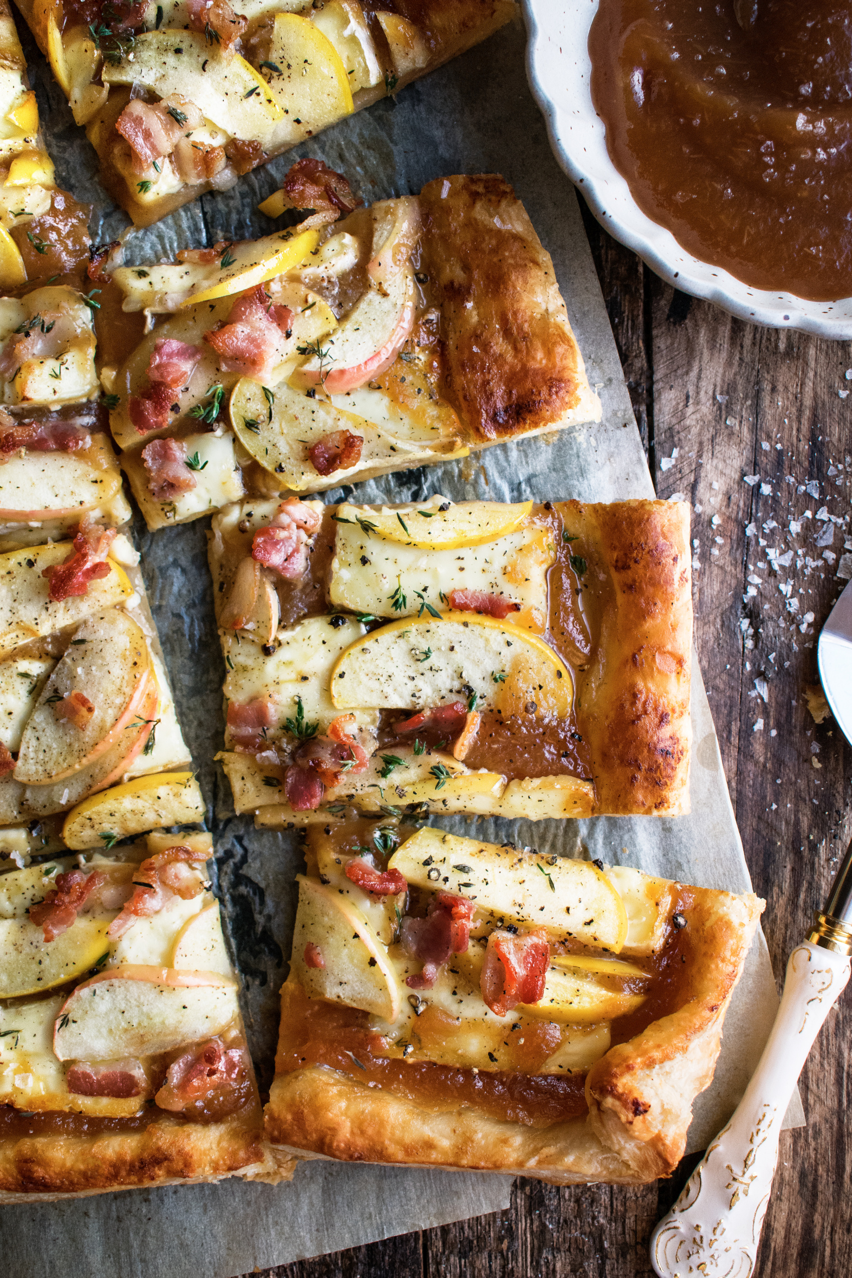 Apple Butter and Melted Brie Tart