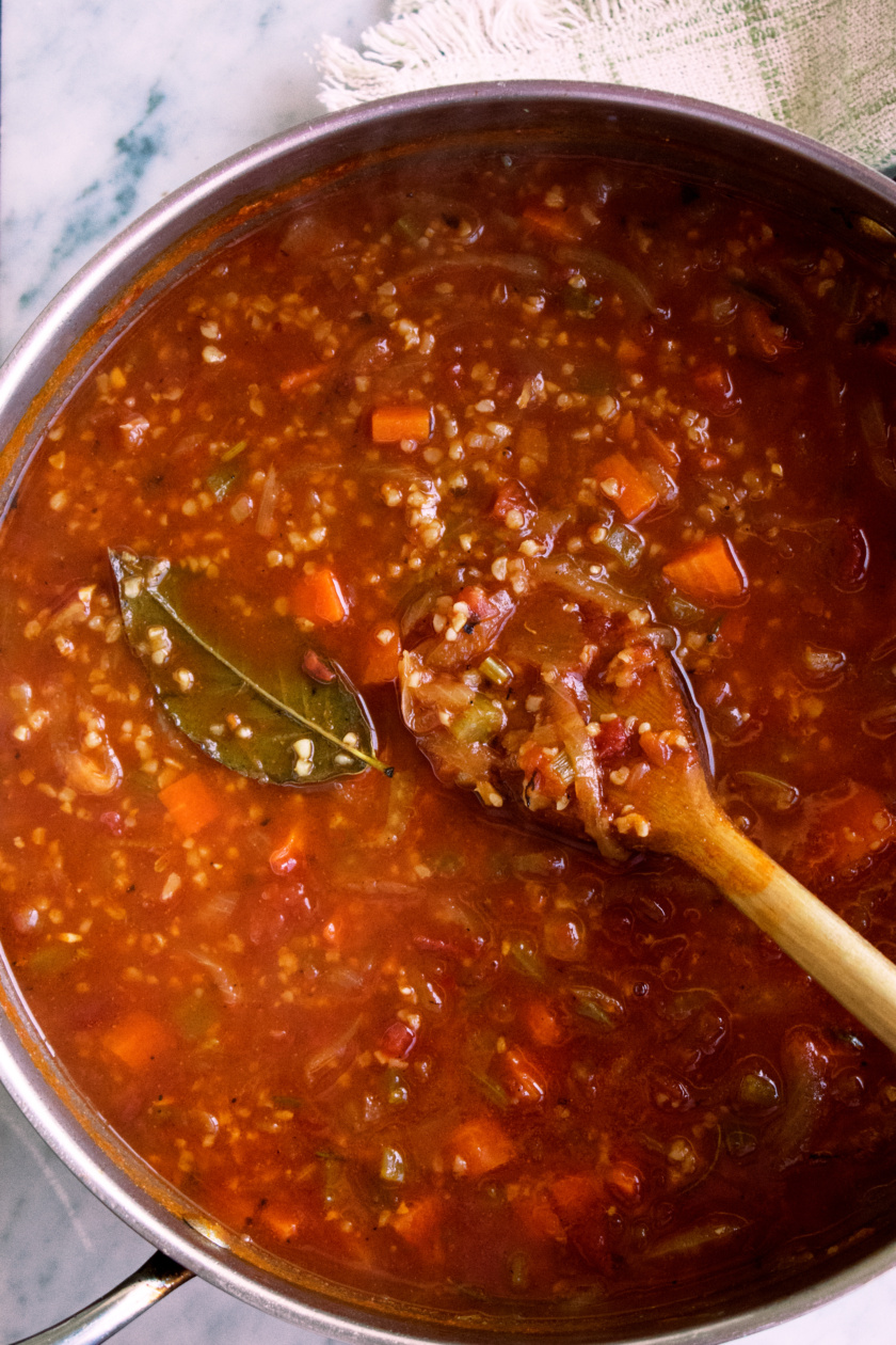 Spiced Tomato Bulgur Soup